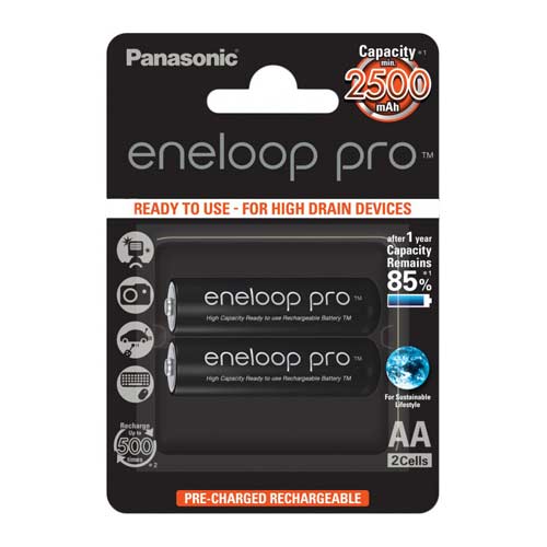 نقد و بررسی باتری قلمی قابل شارژ پاناسونیک Panasonic Eneloop Pro بسته 2 عددی