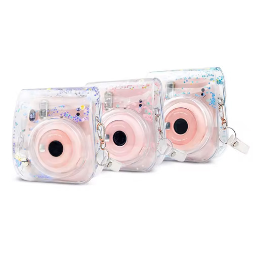 نقد و بررسی کیف شفاف دوربین فوجی فیلم Instax Mini 11 Glitter Bag