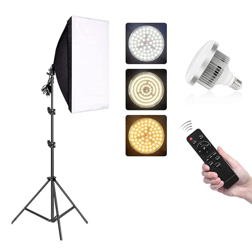 نقد و بررسی کیت سافت باکس لامپی Softbox 50×70 Bi-Color + پایه و لامپ