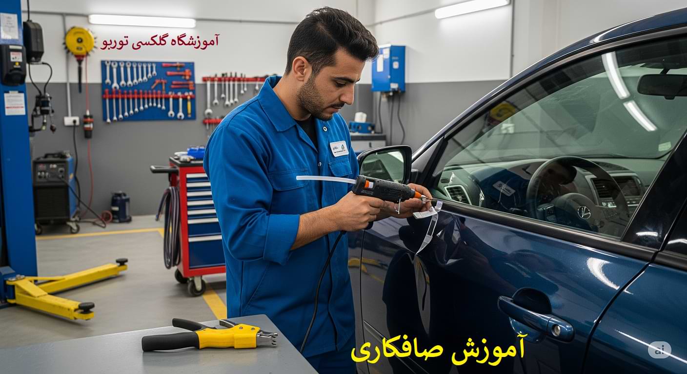 آموزش صافکاری با چسب حرارتی