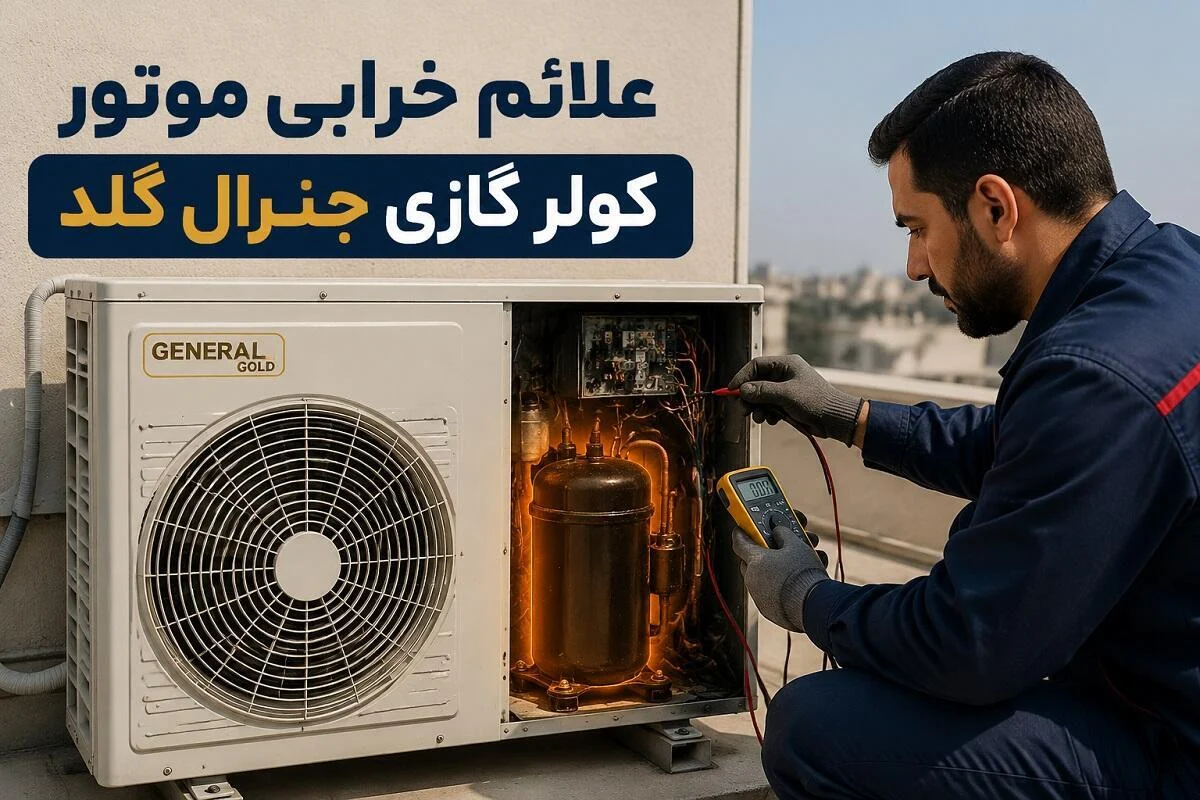 علائم خرابی موتور کولر گازی جنرال گلد